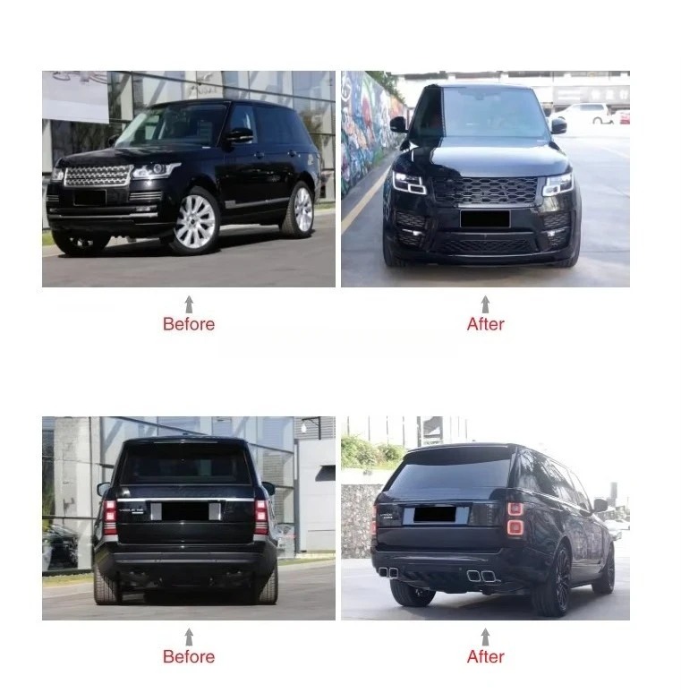 For Range Rover vogue 2013-2017 Upgrade to 2018-2022 SVO Version Old Upgrade to New  Front and Rear Bumper Completely Body Kit
